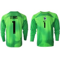 Frankrike Hugo Lloris #1 Keeper Fotballklær Bortedrakt VM 2022 Langermet